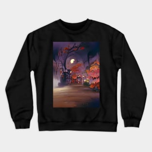 HALLOWEEN IN JAPANESE MOUNTAIN VILLAGE Crewneck Sweatshirt